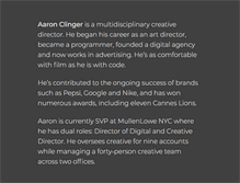 Tablet Screenshot of aaronclinger.com